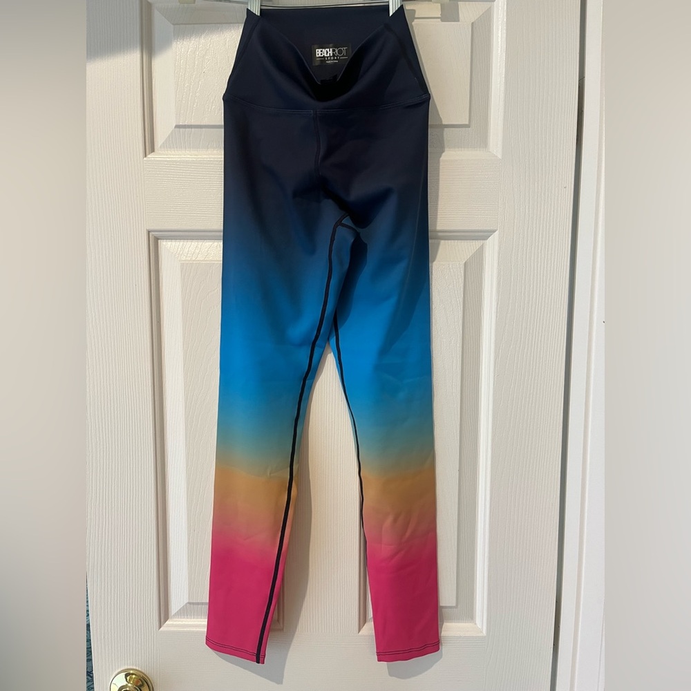 Beach Riot Ombre Leggings - Blue, Yellow, Pink